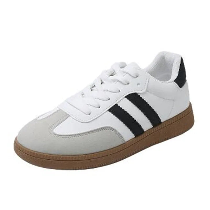 2026 Retro Round Head Soft Leather Shoes Spring New Style Versatile Breathable Lightweight Agan Sports Shoes for Couples Sneaker