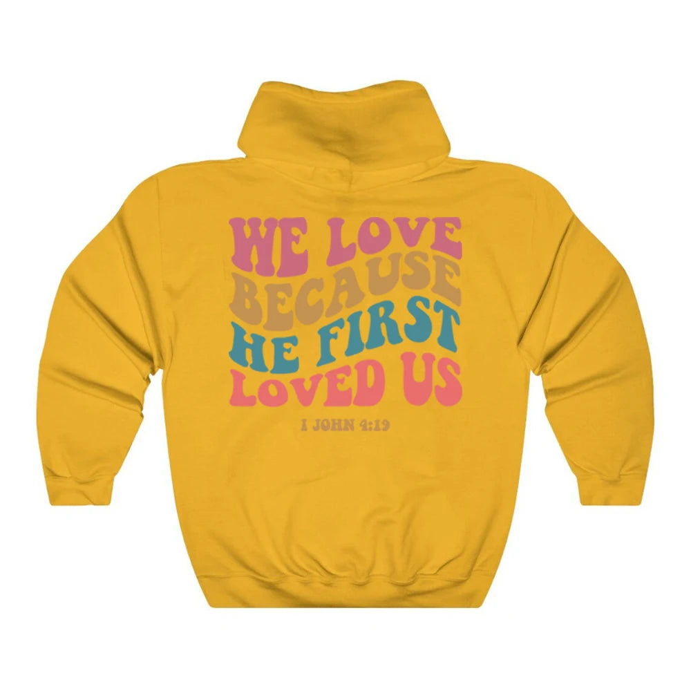 Aesthetic Christian Hoodie Women Religious Hooded Sweatshirt Retro Bible Verse Pullover Jesus Love Sweater Trendy Faith Hoodies