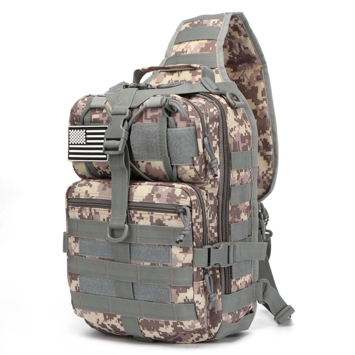 Mochila táctica de asalto con correa, impermeable, tipo EDC para senderismo, camping, caza, trekking y viajes al aire libre