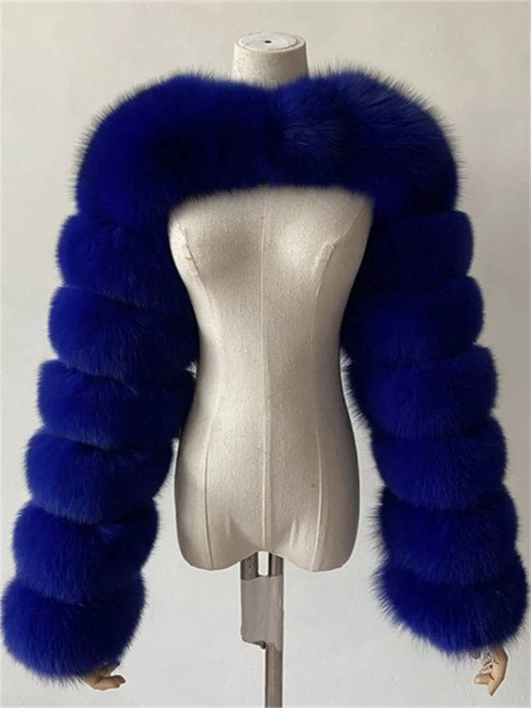 Vêtements d'hiver chauds 2022 manteaux en fausse fourrure rose noir femmes haut court à manches longues vestes en fausse fourrure gris blanc pour femmes en gros