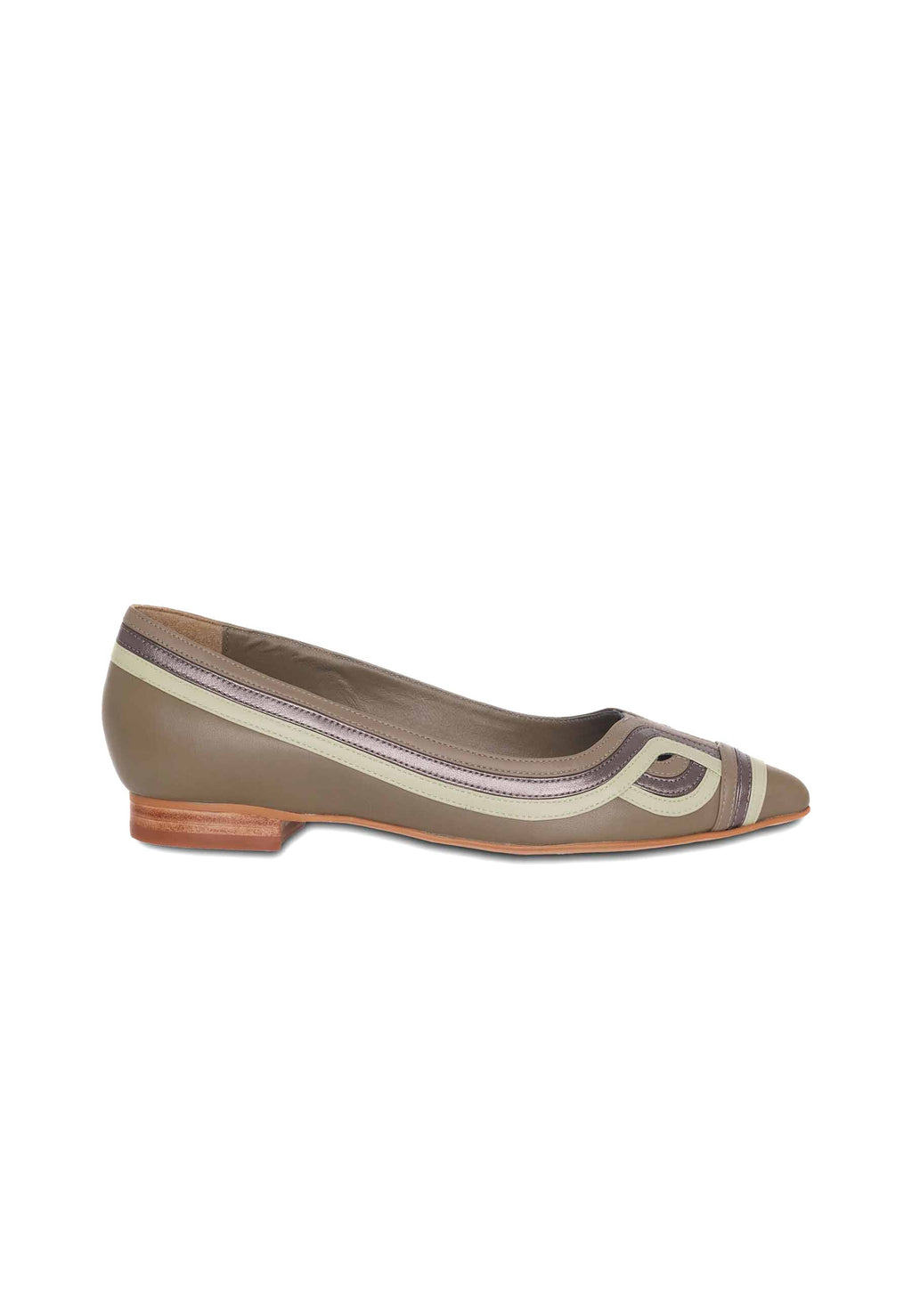 Begonia Caramel Leather Ballerinas – Pointed Toe Flats