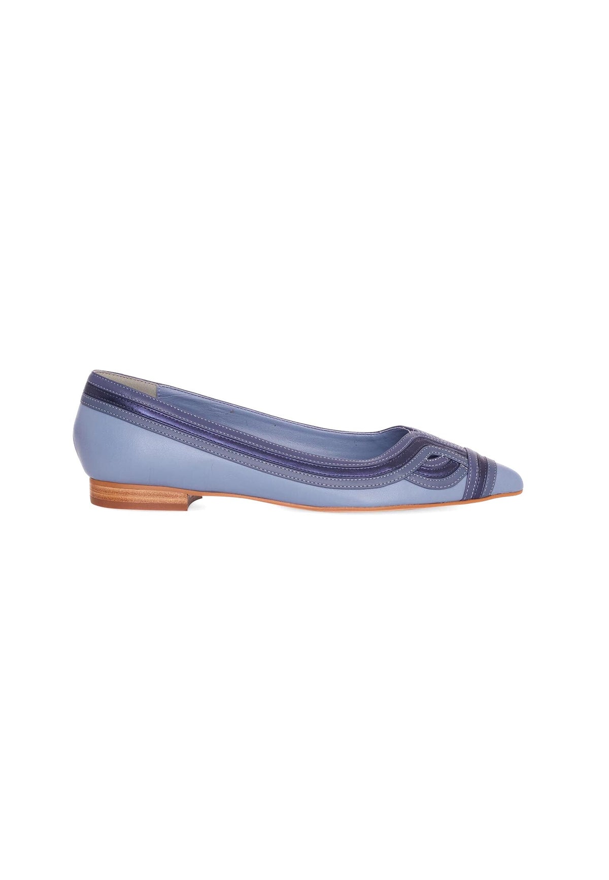 Baleriny Begonia Caramel Leather – Płaskie buty ze szpiczastym noskiem