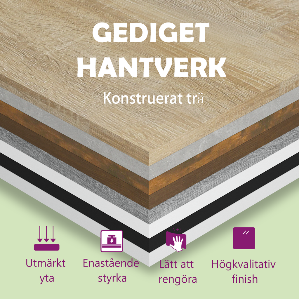 vidaXL Sminkpall vit 70x35x45 cm konstruerat trä