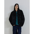 Abrigo reversible de piel de oveja toscana con cuello alto "La noche de Beethoven"