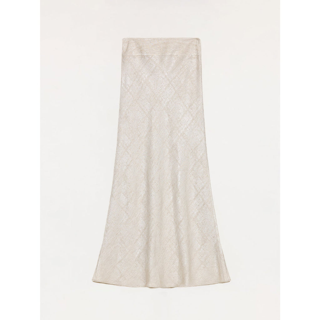 Tencel Wool Original Cashew Print Round Neck Slim Long Sleeve and Skirt"Vintage Gene"
