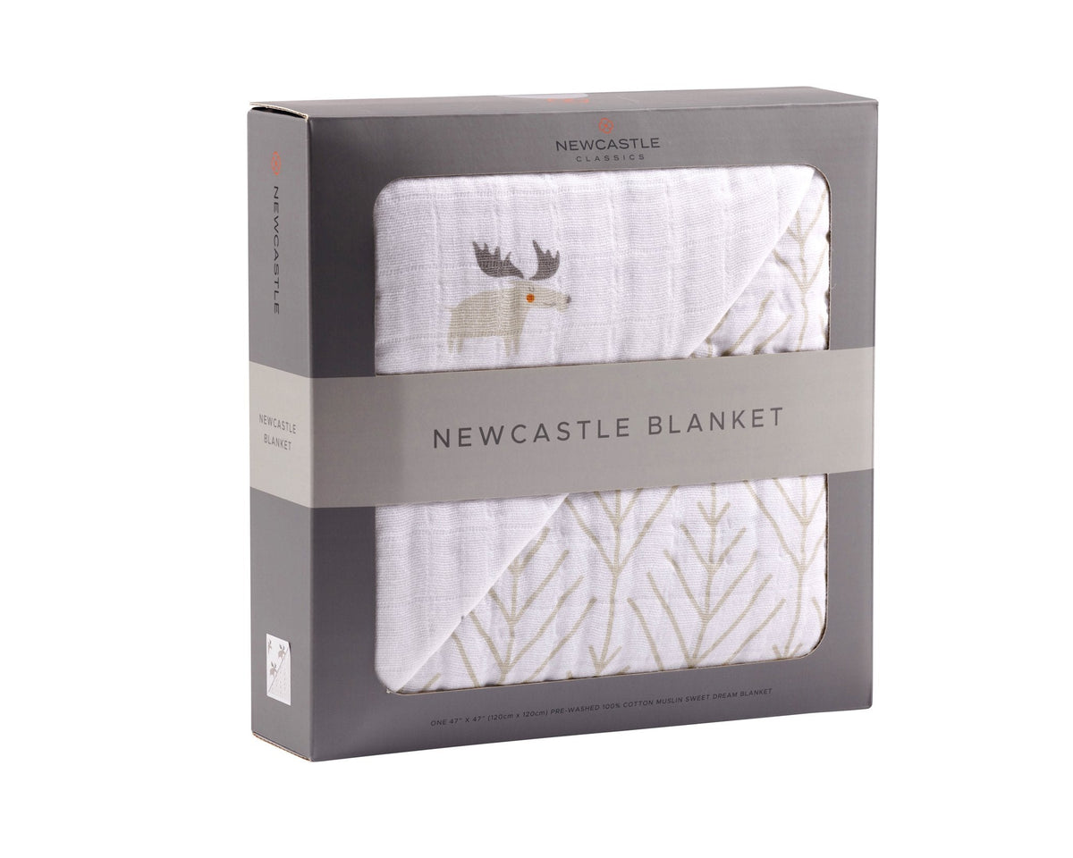 Mister Moose und Forest Arrow Baumwoll-Musselin-Decke Newcastle