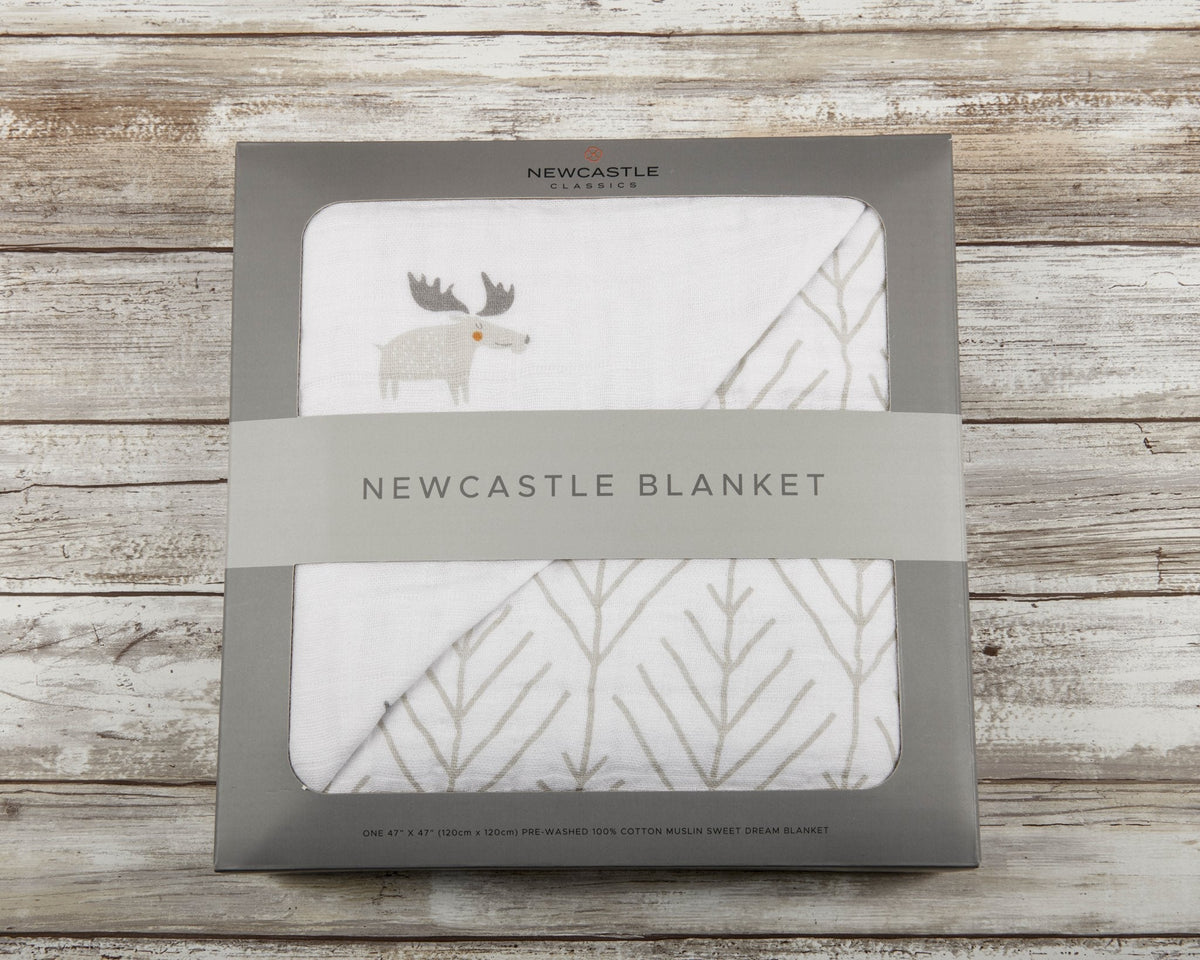 Mister Moose und Forest Arrow Baumwoll-Musselin-Decke Newcastle