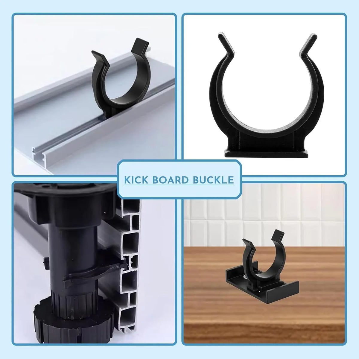 50 piezas de clips de zócalo para cocina, para conectar al pie del mueble