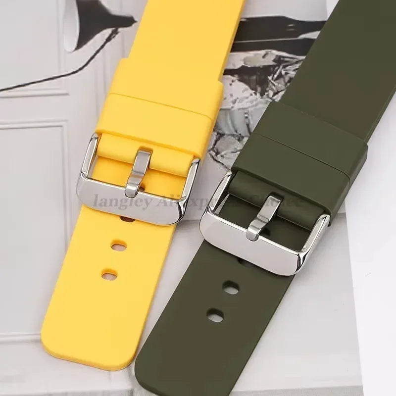 Silicone Watch Band 14/16/18/19/20/22/24mm Soft Quick Release Rubber Watch Straps for Samsung Galaxy for Garmin for Huawei Watch