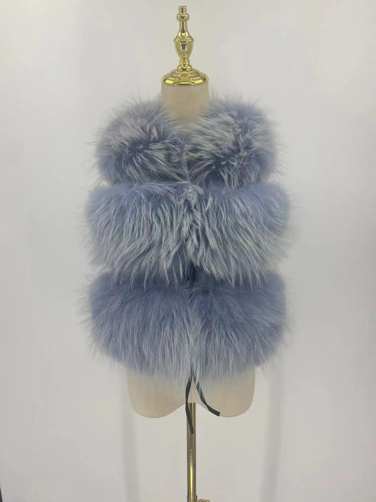 QIUCHEN-Short Vest for Women, 100% Natural Raccoon Furs, Real Fur Model, Fashion, Hot Sale, Winter, PJ8051