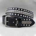 Heavy Metal Punk Belt Genuine Leather Hip Hop Belts for Men Cross Rivet Jeans Belt Male Strap Ceinture Homme Designer Belt