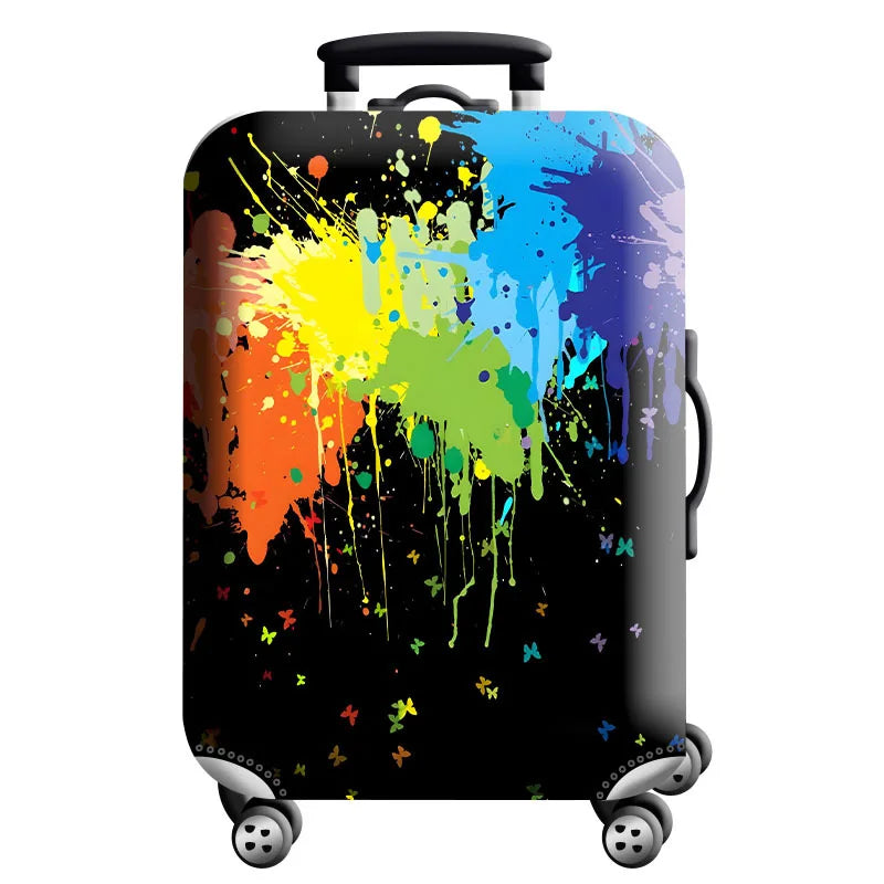Thick Elastic World Map Luggage Protective Cover Zipper Suit for 18-32 Inch Bag Suitcase Covers Trolley Cover Travel Accessories