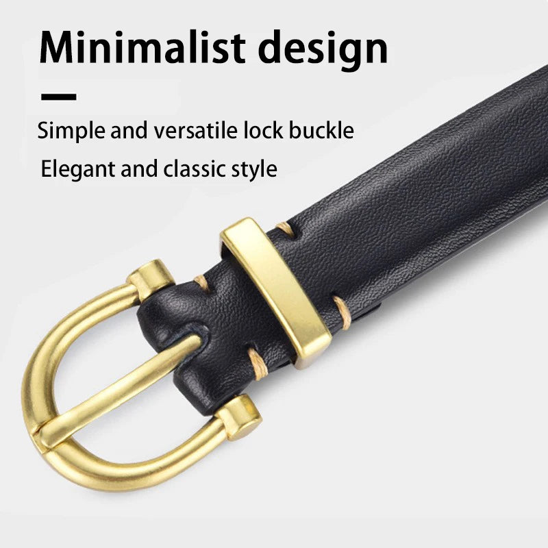 New Women's Fashionable Thin Buckle Belt, Detachable Double Side Denim Belt as a Gift for Mothers and Girlfriends