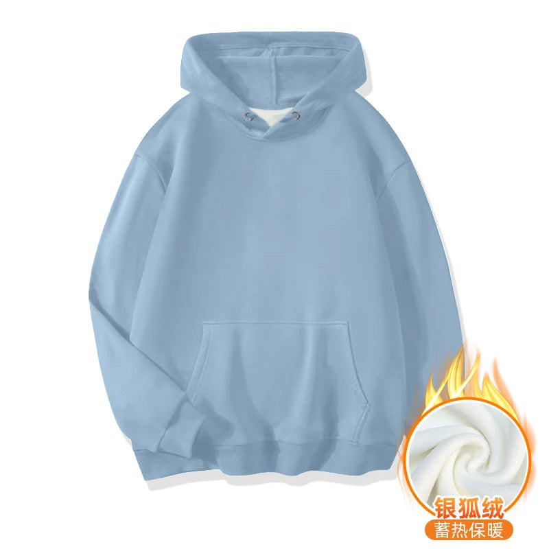 LEGIBLE Autumn Winter Oversize Hoodies Women Pulovers Hooded Thicken Warm Loose Hoodie Women Fleece Hoody Female