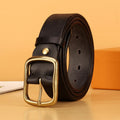 Full Grain Leather Belt for Men100% Italian Real Solid Leather Casual Jeans Belt 5mm Thick Men's Heavy Duty Work Belt