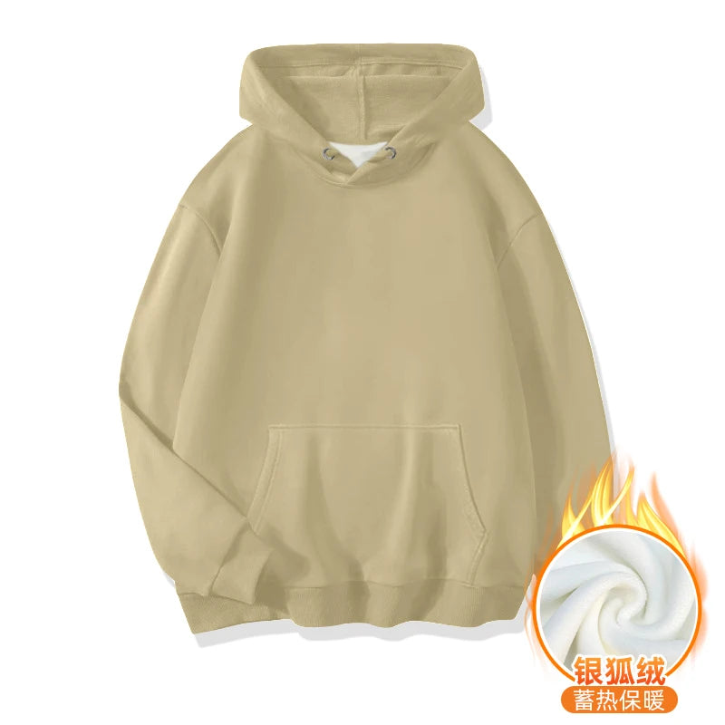 LEGIBLE Autumn Winter Oversize Hoodies Women Pulovers Hooded Thicken Warm Loose Hoodie Women Fleece Hoody Female