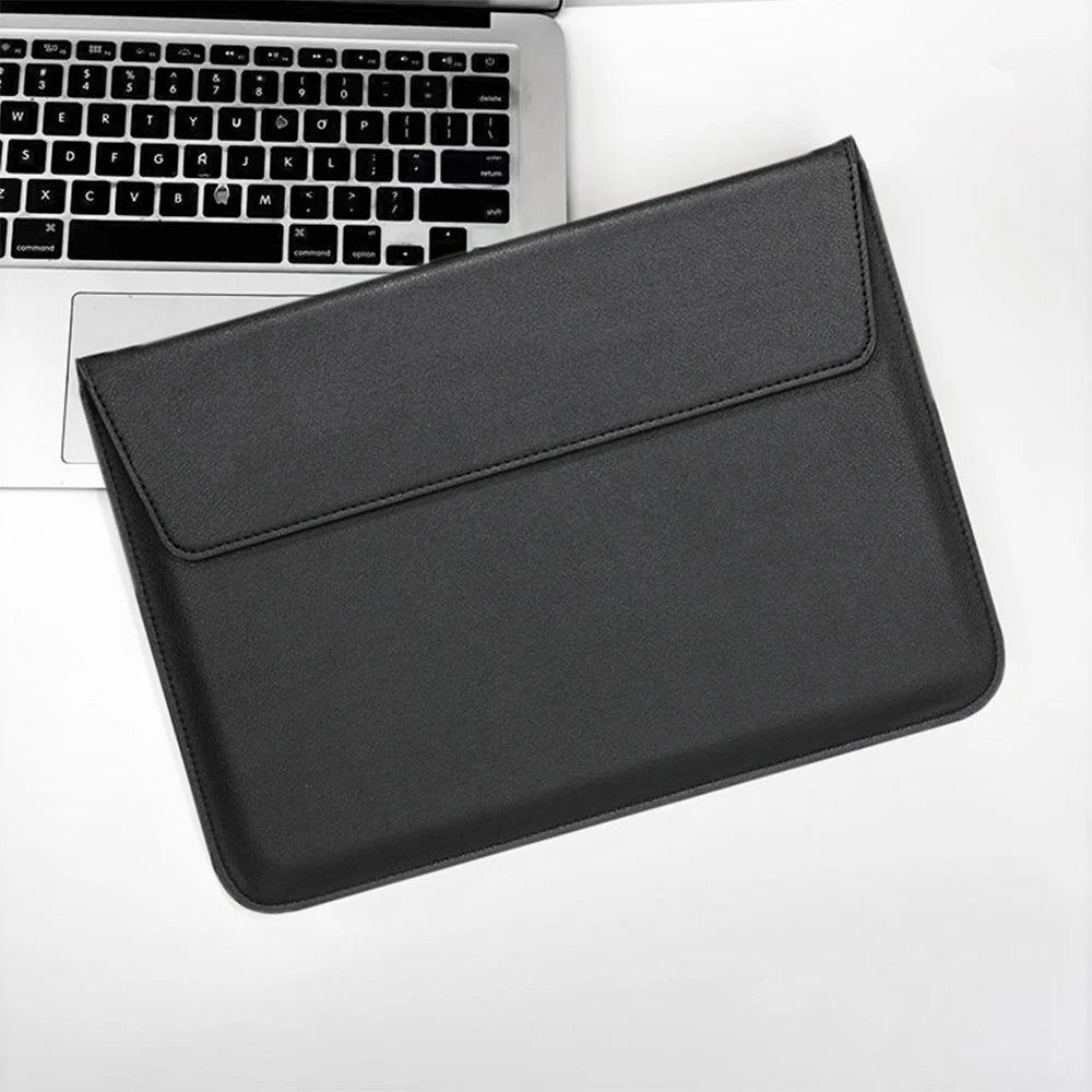 Customized Name PU Leather Men's and Women's Laptop Case Bag 13/15 English Computer Stand Computer Bag