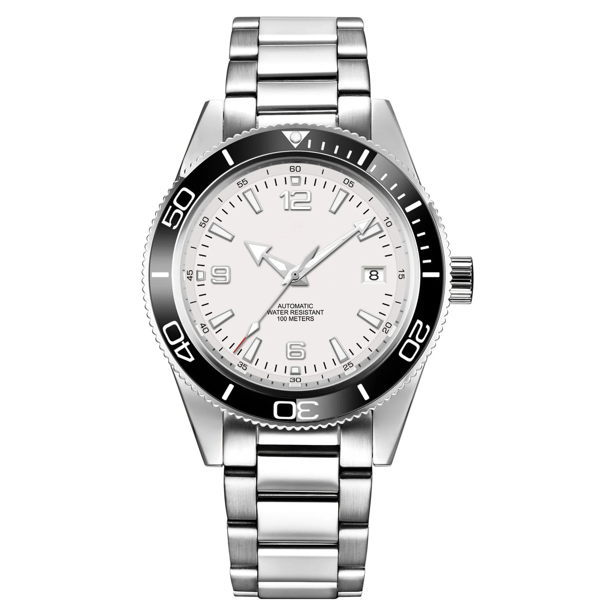 Gustom Logo Automatic Mechanical Men Watch 41mm NH35 Movement Sapphire Steel Strap Watch Waterproof Luminous 90 Ring Corgeut