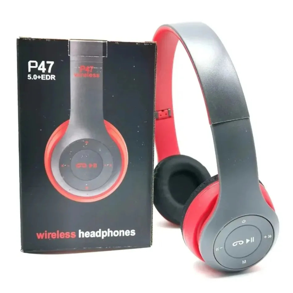 Auriculares inalámbricos plegables Bluetooth 5.0 supraaurales para juegos