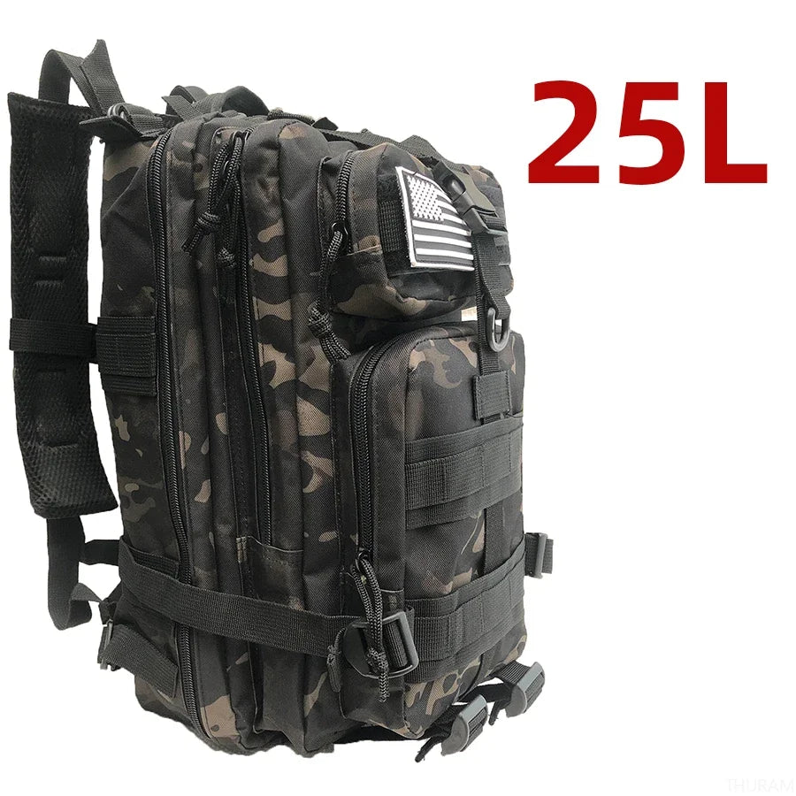 25l/50l Sturdy Nylon Waterproof Tactical Sports Trekking Fishing Hunting Camping Hiking Bag Backpack Outdoor Rucksacks