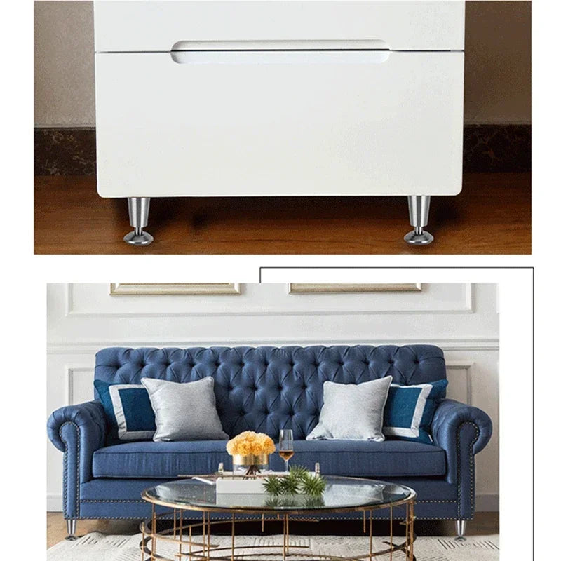 Adjustable Stainless Steel Furniture Legs 8-15cm for Cabinets and Sofas
