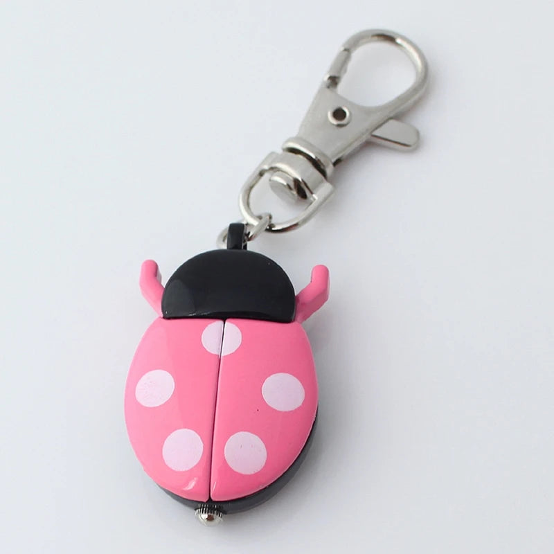 Pop Stainless Steel Quartz Pocket Watch Cute Key Ring Chain New Gift New Ladybug Birthday Party Gifts