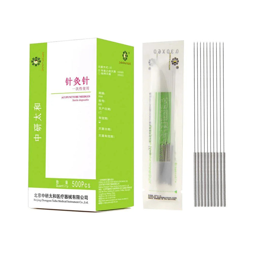 ZHONGYAN TAIHE 2000 Pcs Acupuncture Needle With Tube 4 Boxes 500Pcs/Box Disposable Sterile Sharp Needle Beauty Massage Needles
