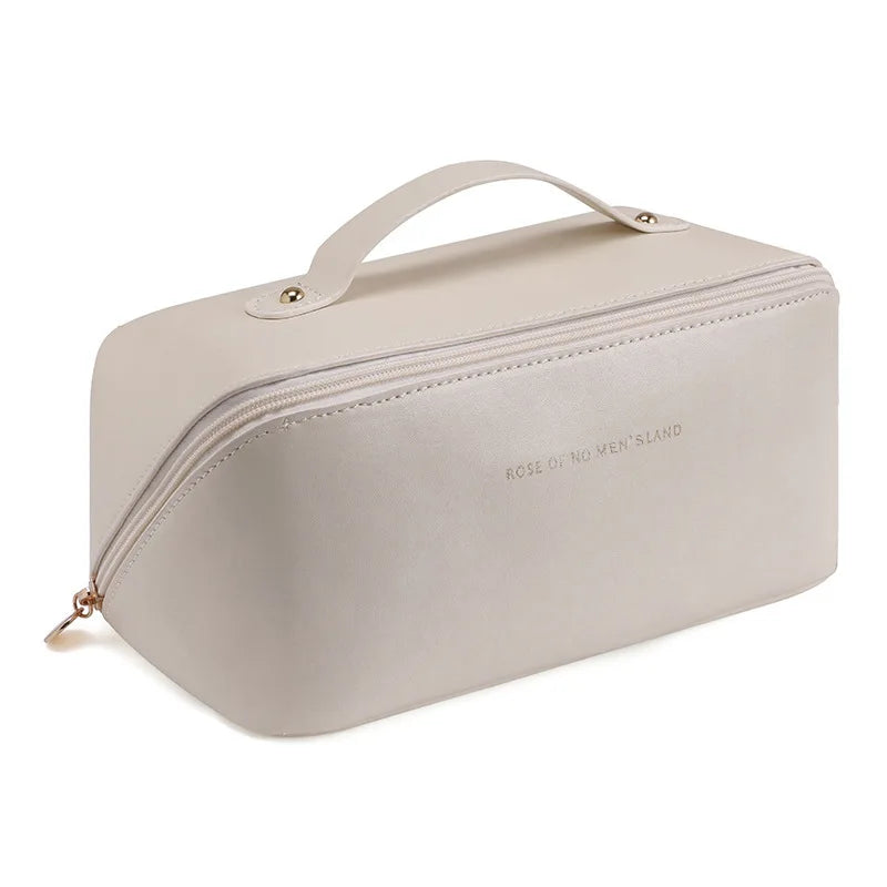 PU Fashion and Convenient Makeup Bag, Travel Storage Bag, Large Capacity Toilet Bag, Hand Boosting Beauty Pillow Makeup Bag