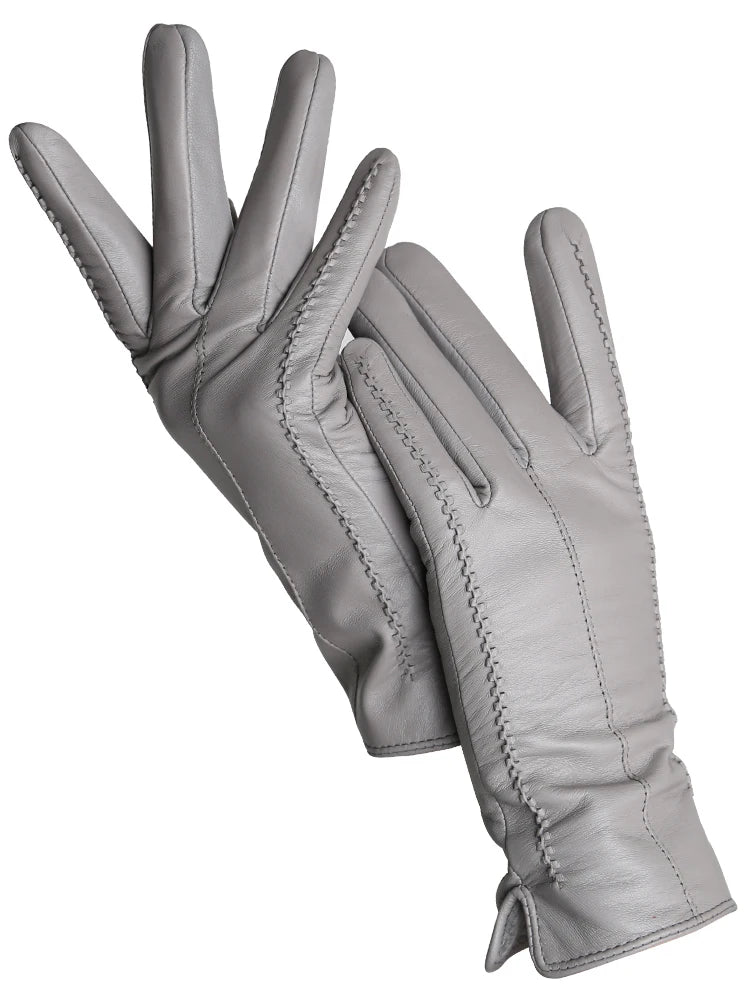 Women's Sheepskin Gloves Winter Warm Plus Velvet