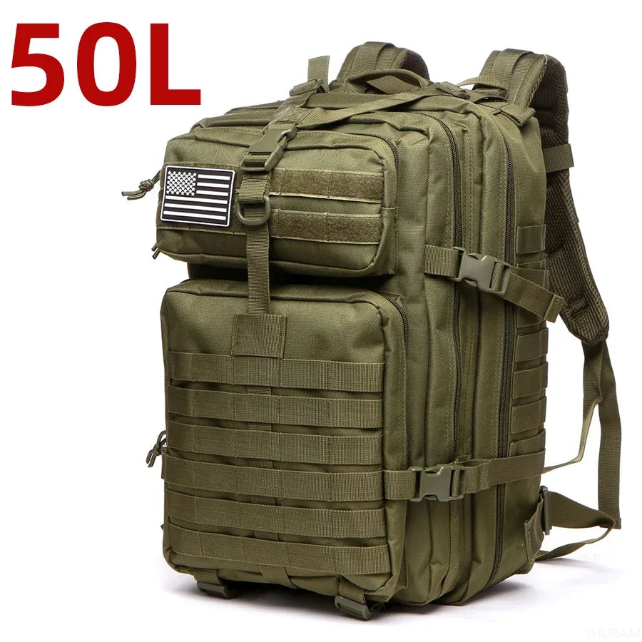 25l/50l Sturdy Nylon Waterproof Tactical Sports Trekking Fishing Hunting Camping Hiking Bag Backpack Outdoor Rucksacks