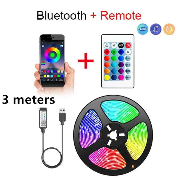 Bluetooth LED Strip Lights SMD 5050 Flexible Ribbon with App Control