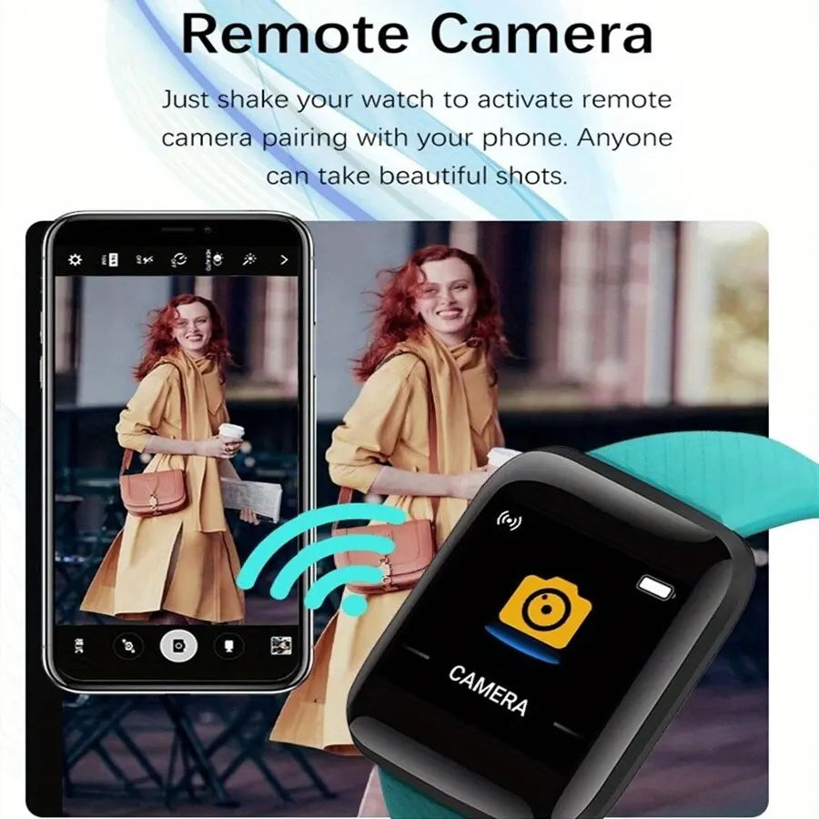 Novedad 2024 Smartwatch multifunción para niños, hombres y mujeres, recordatorio de mensajes, control de música, deporte, pasos, calorías, reloj inteligente 116 con despertador