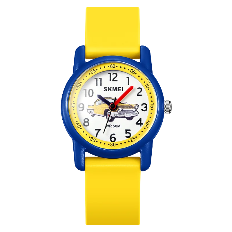 Relojes deportivos SKMEI para niños, resistentes al agua 50m, regalo para niñas y niños, reloj de animales lindo, fácil de leer, correa de TPU de cuarzo para niños