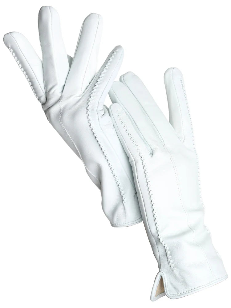 Damen-Lammfellhandschuhe Winter Warm mit Plüschfutter