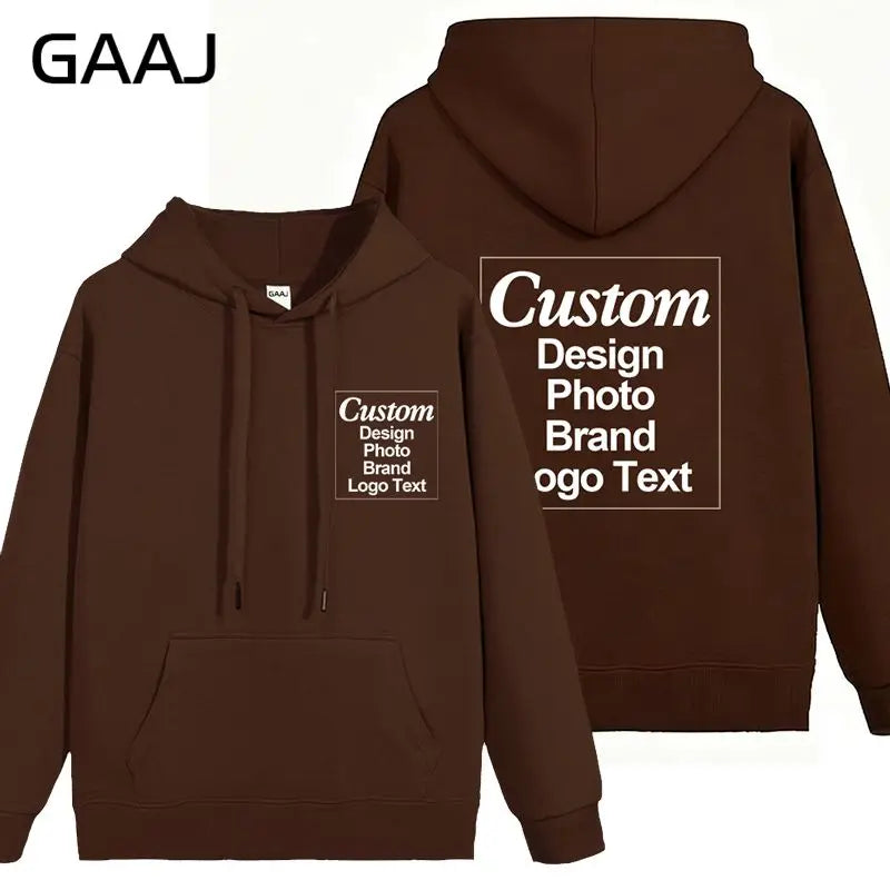 High Quality Custom Hoodie Cotton Sweatshirt Print Embroidery Brand Logo Text Photo Design Men Women Famliy Team Clothing 300g