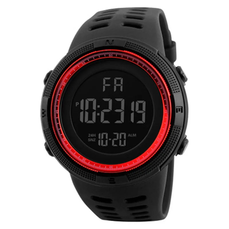 Reloj electrónico deportivo militar para hombre, reloj de pulsera digital LED multifunción luminoso para hombre, niños, jóvenes y estudiantes