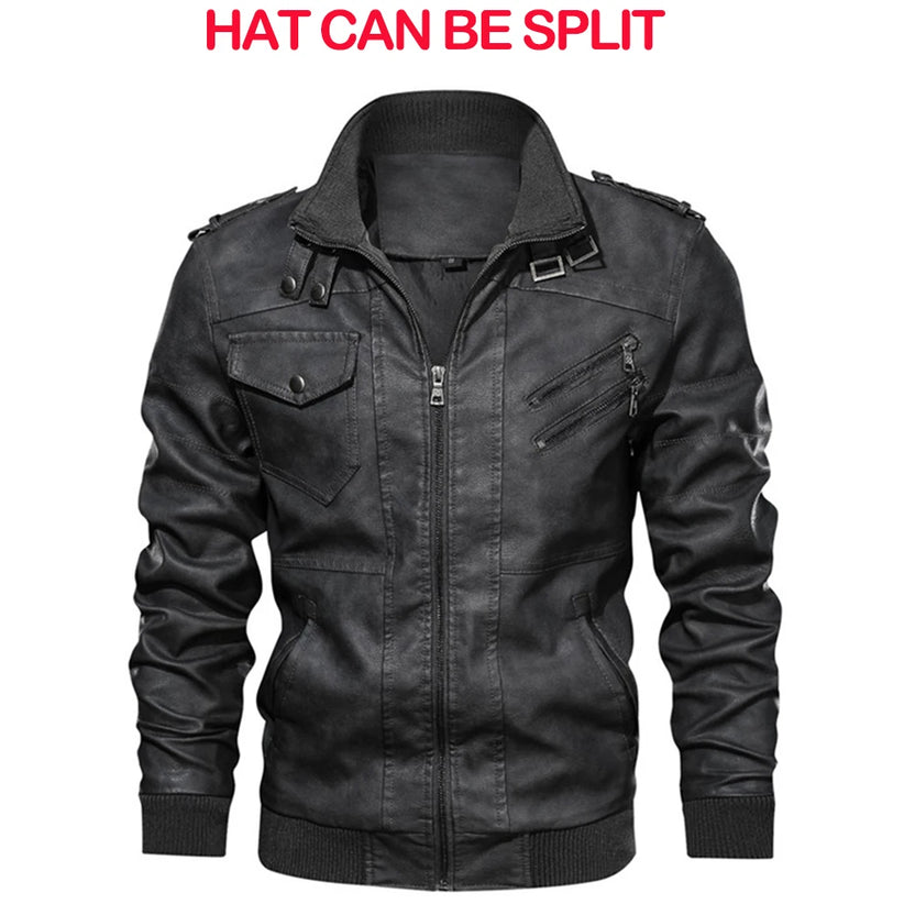 Nueva chaqueta de cuero para hombre KB, estilo casual de otoño, chaqueta de motociclista de poliuretano, abrigo de cuero, ropa de marca, talla UE SA722