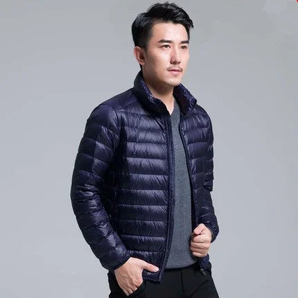 Men's All-Season Ultra Lightweight Packable Down Jacket Water and Wind-Resistant Breathable Coat Big Size Men Hoodies Jackets