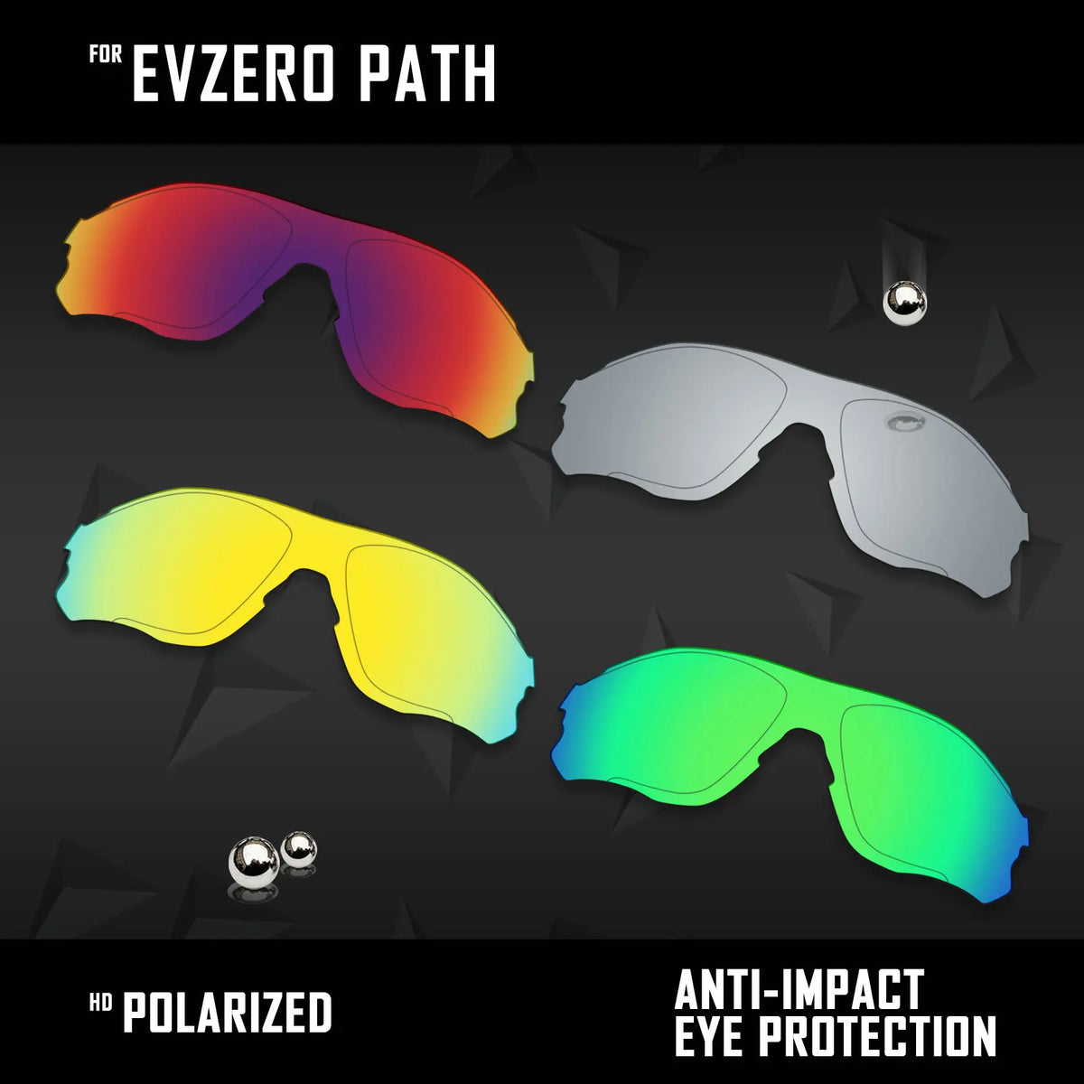 OOWLIT Polarisierte Ersatzgläser für Oakley EVZero Path OO9308 Sonnenbrillen - Mehrfarbig