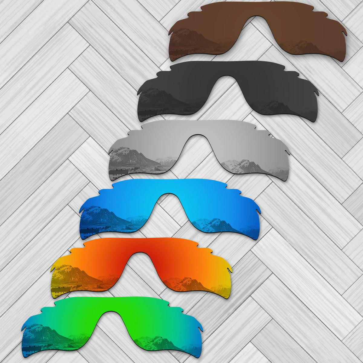E.O.S 20+ Optionen Polarisierte Ersatzgläser für OAKLEY RadarLock Path Belüftete Sonnenbrille