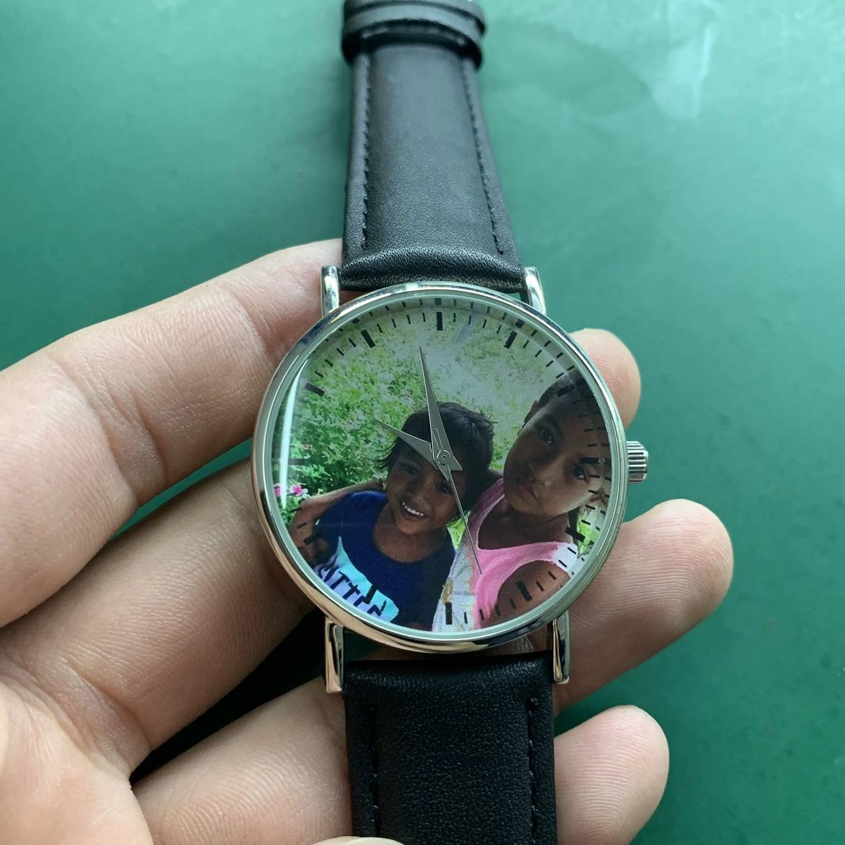 Custom Your Own Logo Watch Leather Personalized Wrist Picture Watches Printed Watch Dial Customized