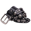 NEW Genuine Leather Heavy Metal Rivet Punk Belts for Men Rock Stud Cowboy Belt Men Ceinture Homme Waist Belt Cinturon Mujer