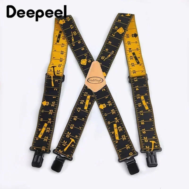 1Pc 5*120cm Men's Adult X-Type 4 Clips High Elastic Suspender Adjustable Heavy Duty Braces  Belt Suspenders Male Jockstrap