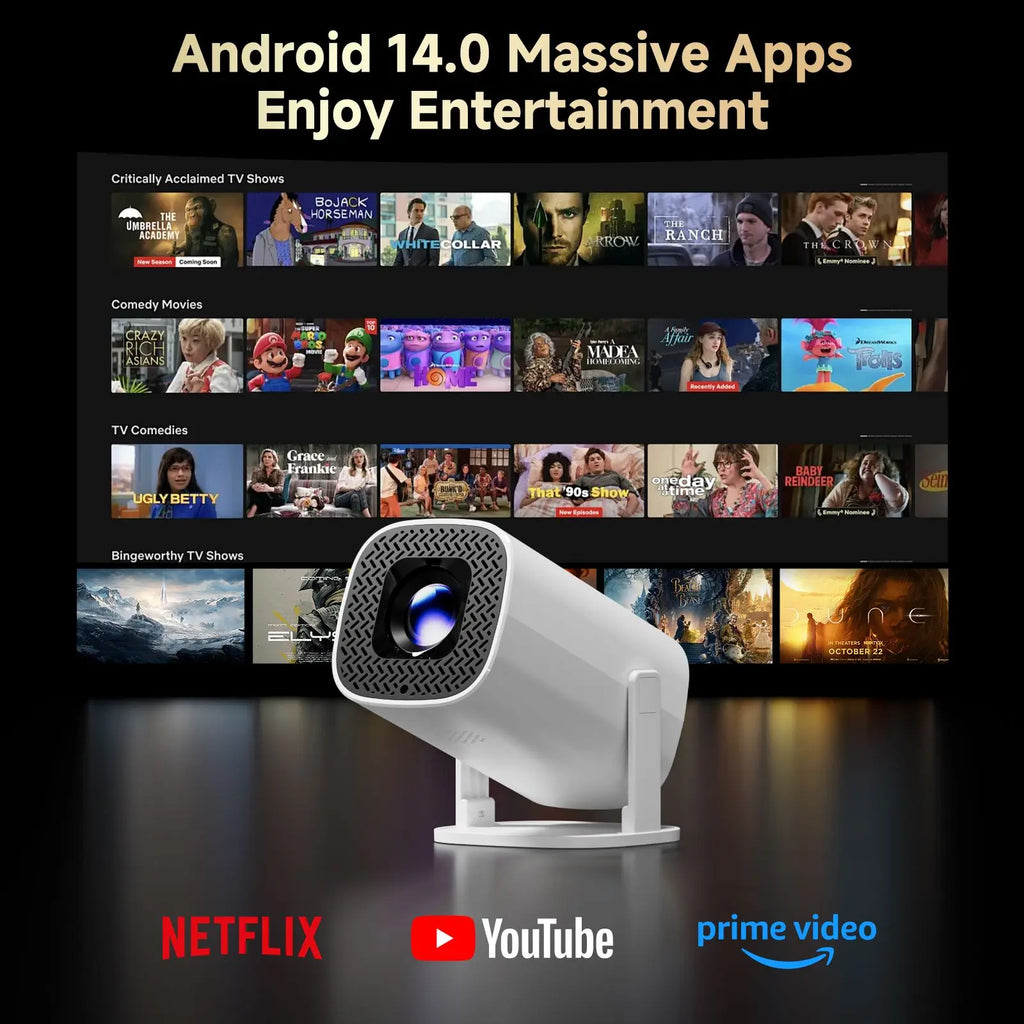 Miniproyector TOPSION P30PRO Android 14 720P WiFi6 Bluetooth 5.0