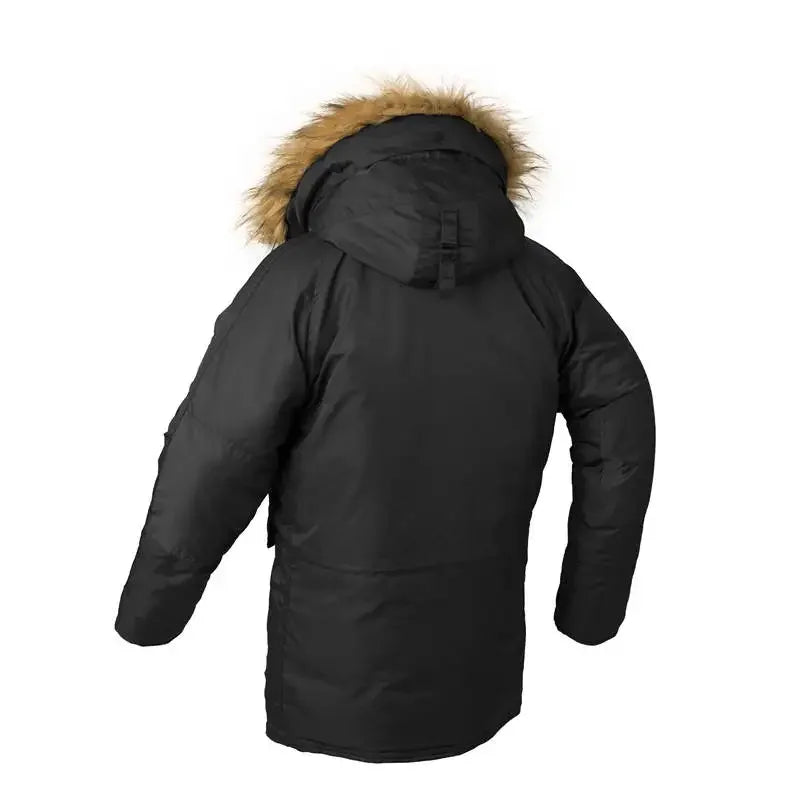 Parka militar coreana gruesa de invierno con capucha de piel, abrigo tipo bomber táctico, cálido, cortavientos, largo, ropa de hombre