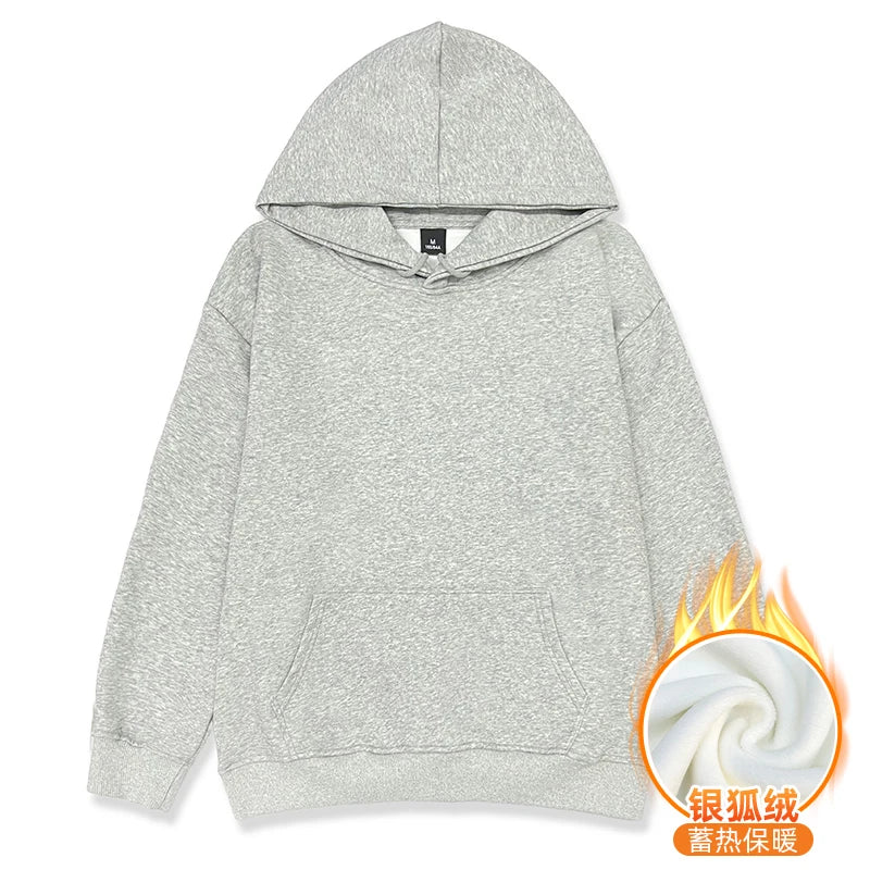 LEGIBLE Autumn Winter Oversize Hoodies Women Pulovers Hooded Thicken Warm Loose Hoodie Women Fleece Hoody Female