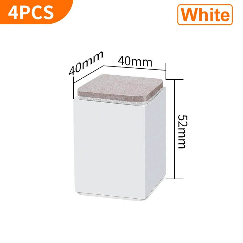 Bed Furniture Square Risers Solid Steel Bed Furniture Post Lifts Protect Floors Anti Scratch Wood and Carpet Surface Heavy Duty