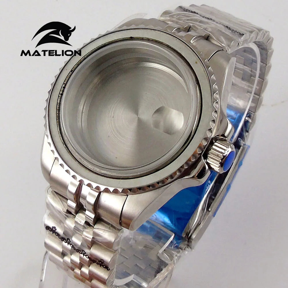 Koperta do zegarka Matelion 200M do nurkowania 40mm, pasuje do mechanizmów NH35 NH36 NH34 GMT ETA 2824 PT5000, bransoleta typu Jubilee, szkło szafirowe, zapięcie przesuwne