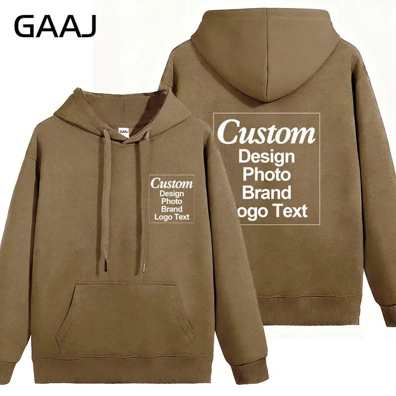 Högkvalitativ kundanpassad huvtröja bomullströja tryck broderi varumärkeslogotyp text foto design herr dam familj team kläder 300g
