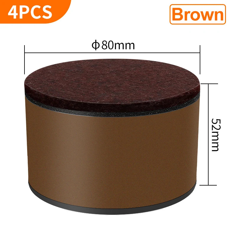 Bed Furniture Square Risers Solid Steel Bed Furniture Post Lifts Protect Floors Anti Scratch Wood and Carpet Surface Heavy Duty